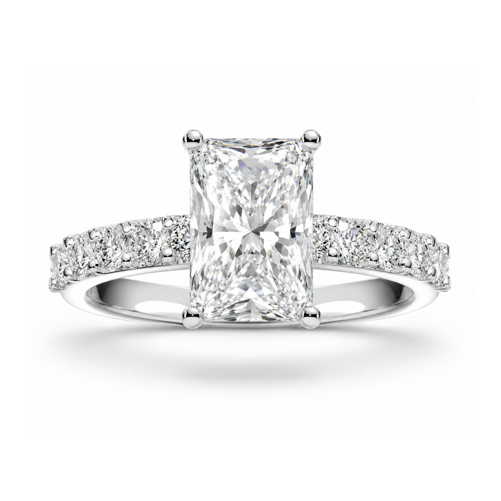 Radiant Diamond, 3mm Half Eternity Setting
