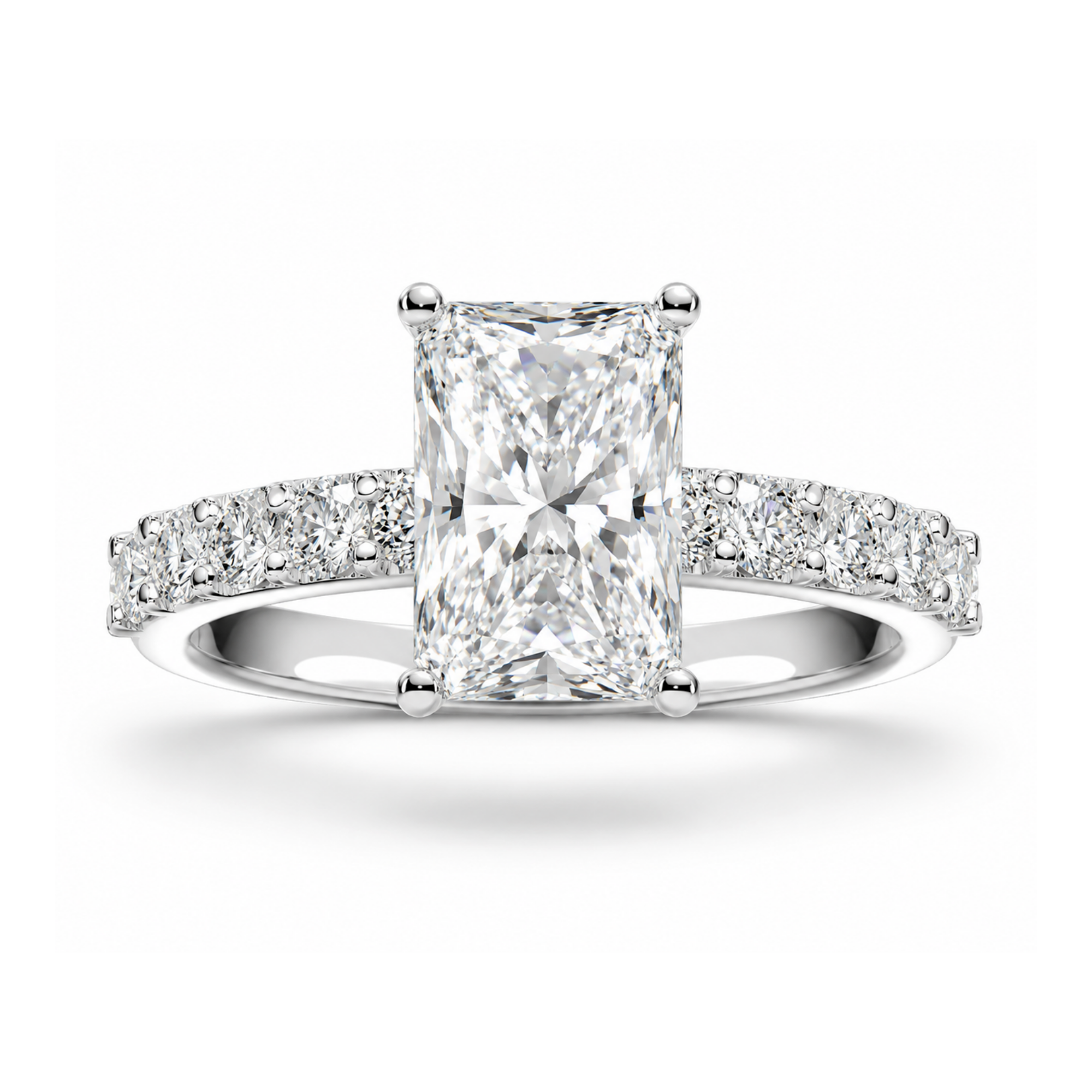 Radiant Diamond, 3mm Half Eternity Setting
