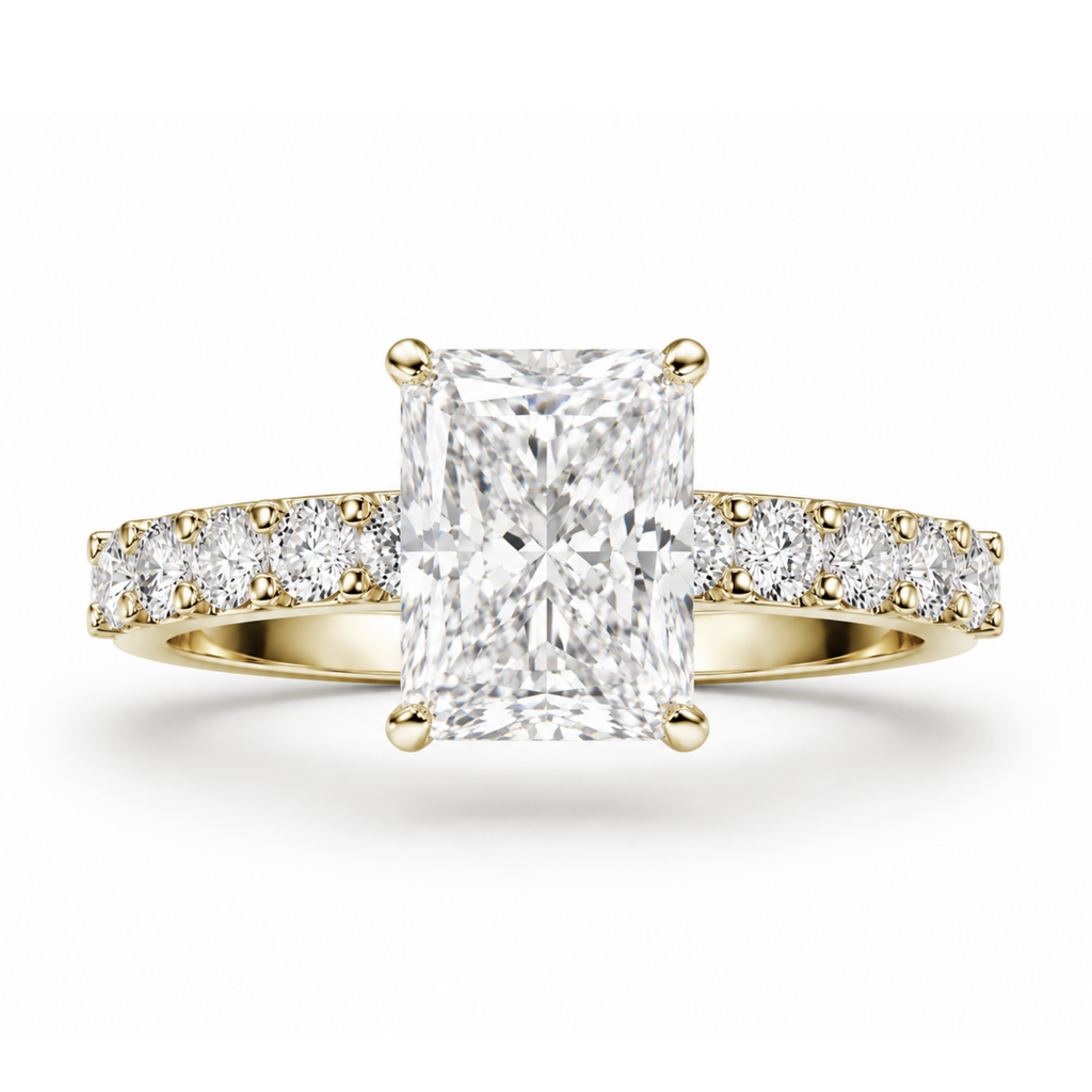 Radiant Diamond, 3mm Half Eternity Setting