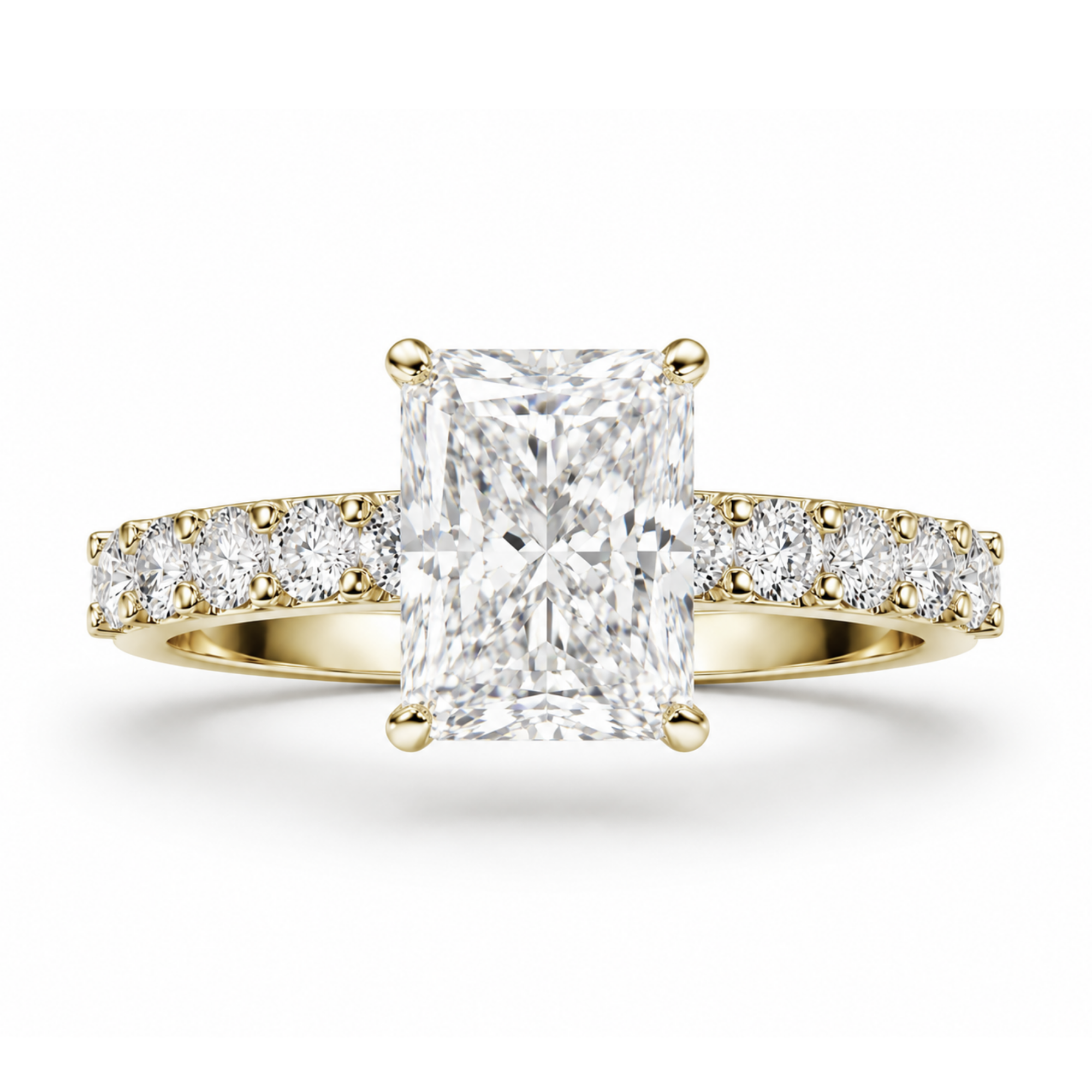 Radiant Diamond, 3mm Half Eternity Setting