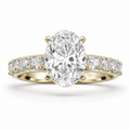 Oval Diamond, 3mm Half Eternity Setting