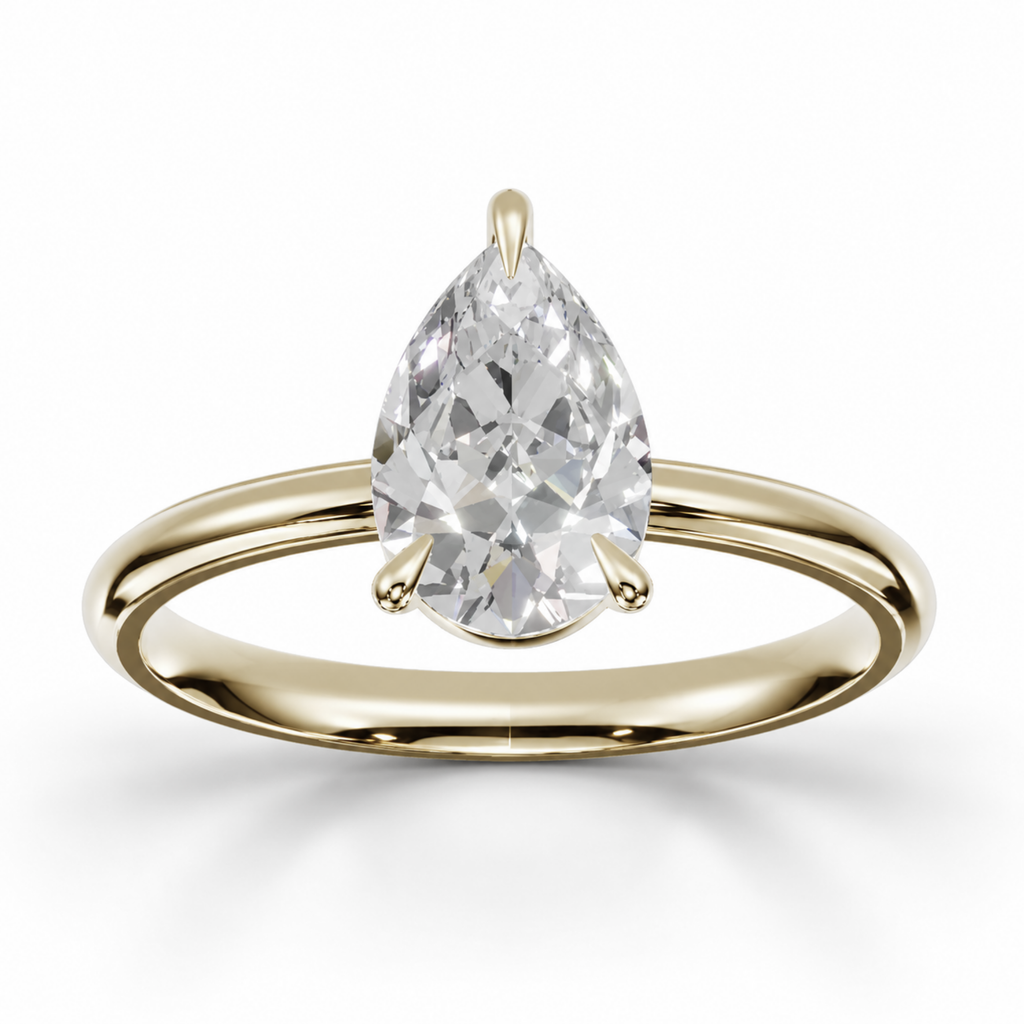 Pear Diamond, High Profile Claw Prong