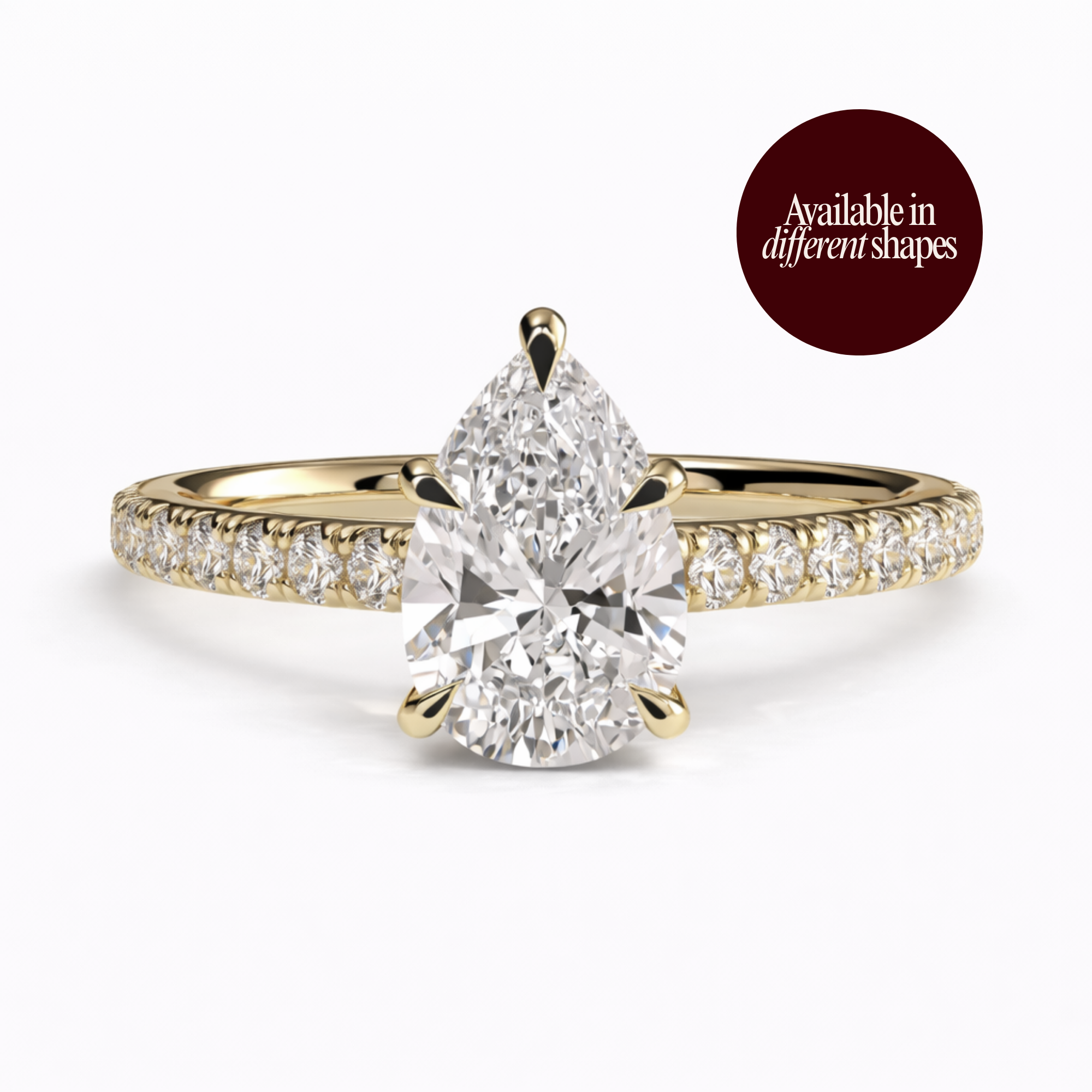 Half Pavé with Hidden Halo Setting