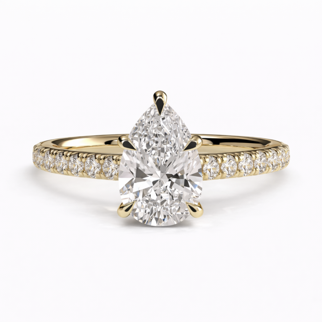 Half Pavé with Hidden Halo Setting
