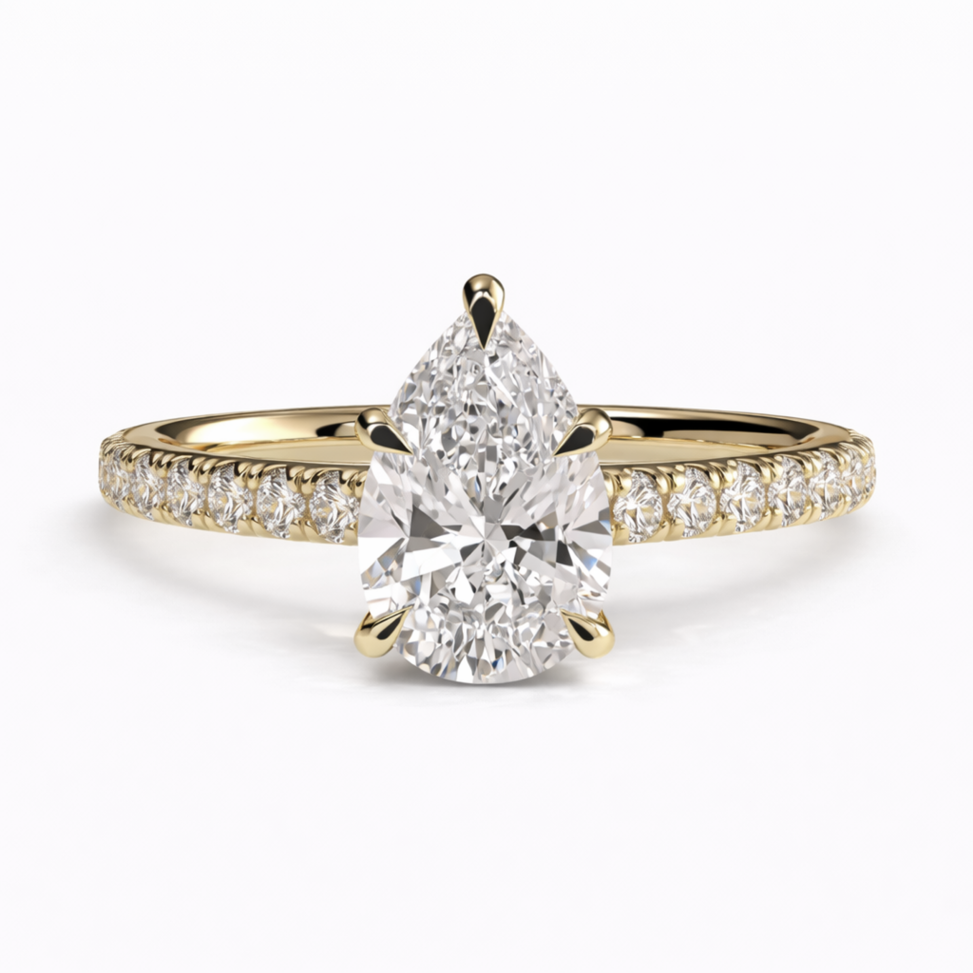 Half Pavé with Hidden Halo Setting