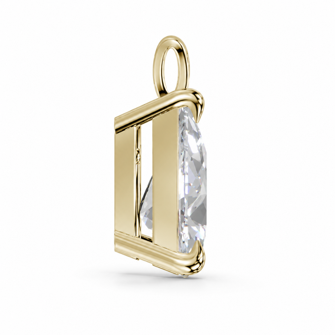 Pear Solitaire Pendant