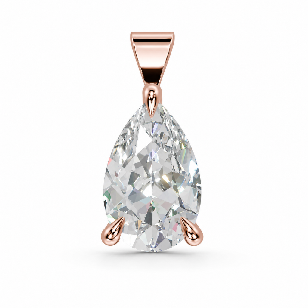 Pear Solitaire Pendant