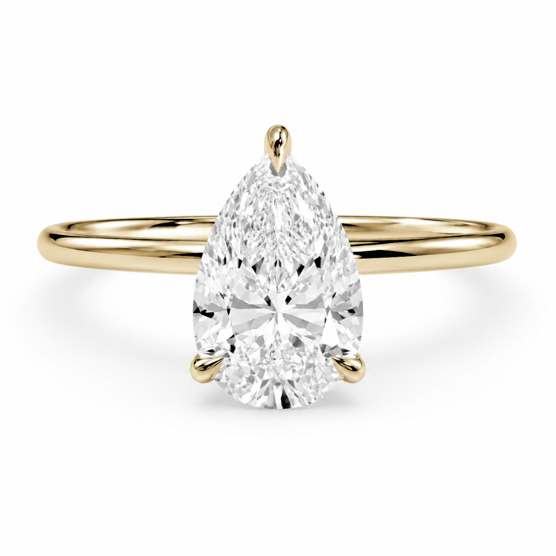 Pear Diamond, High Profile Claw Prong