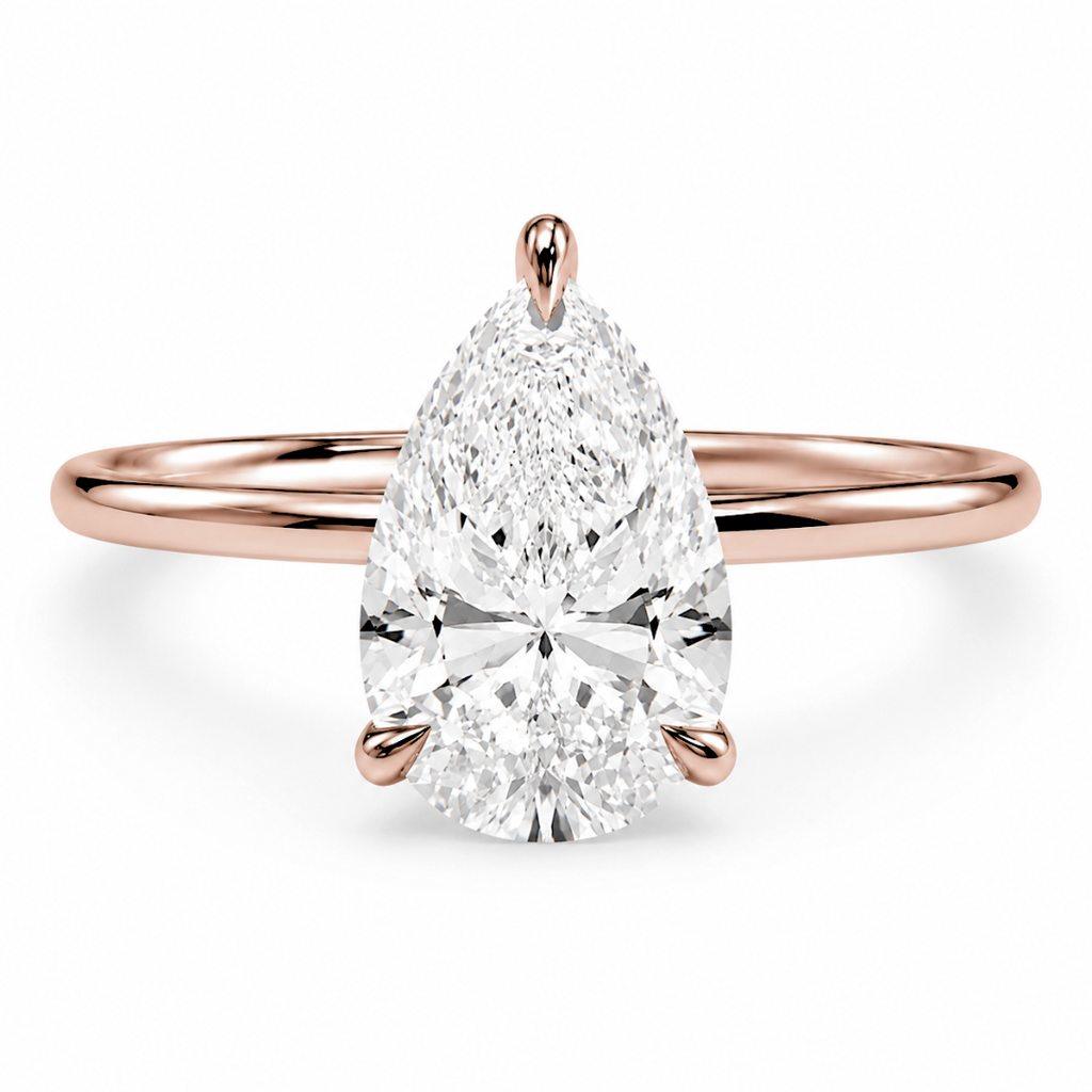 Pear Diamond, High Profile Claw Prong