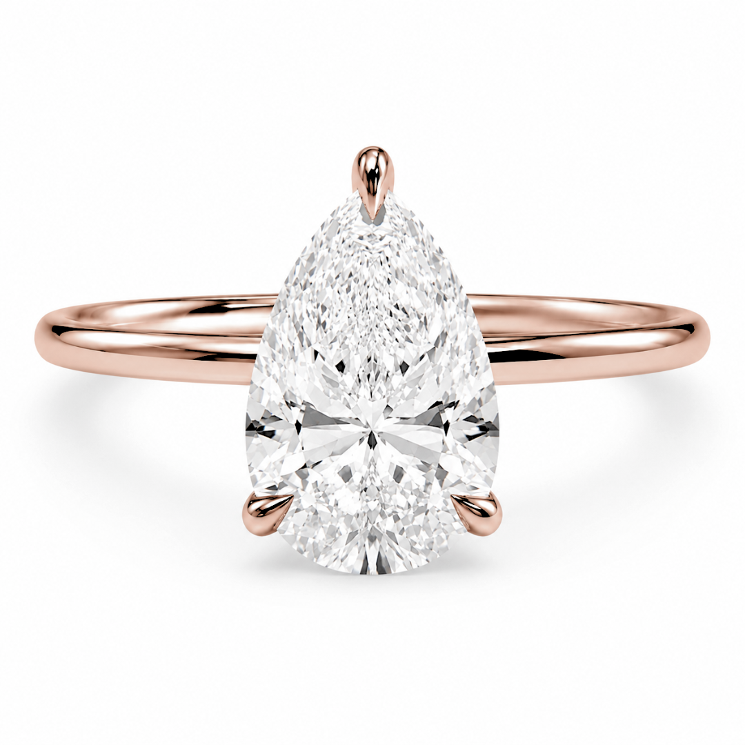 Pear Diamond, High Profile Claw Prong