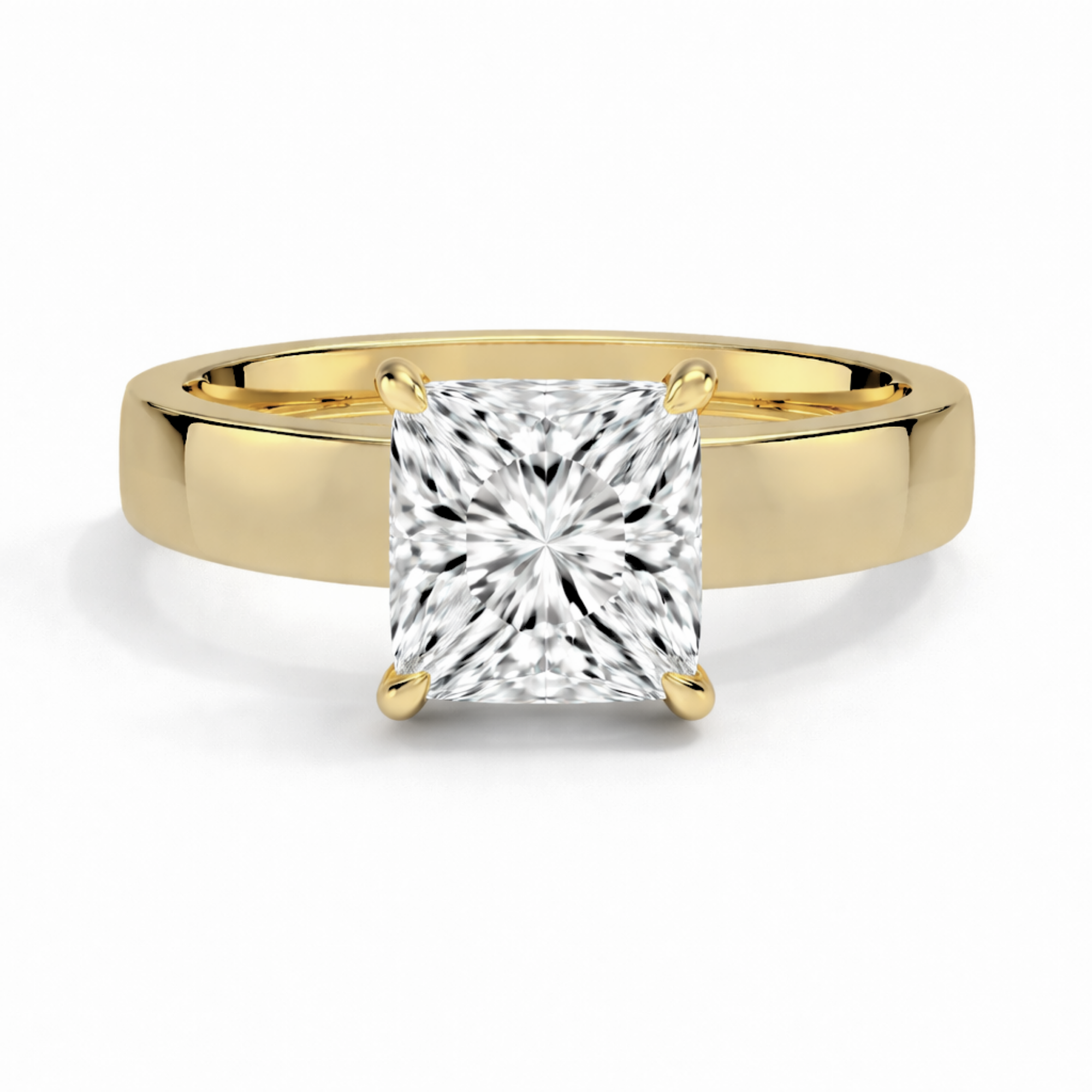 4mm Cigar band with Claw Prongs