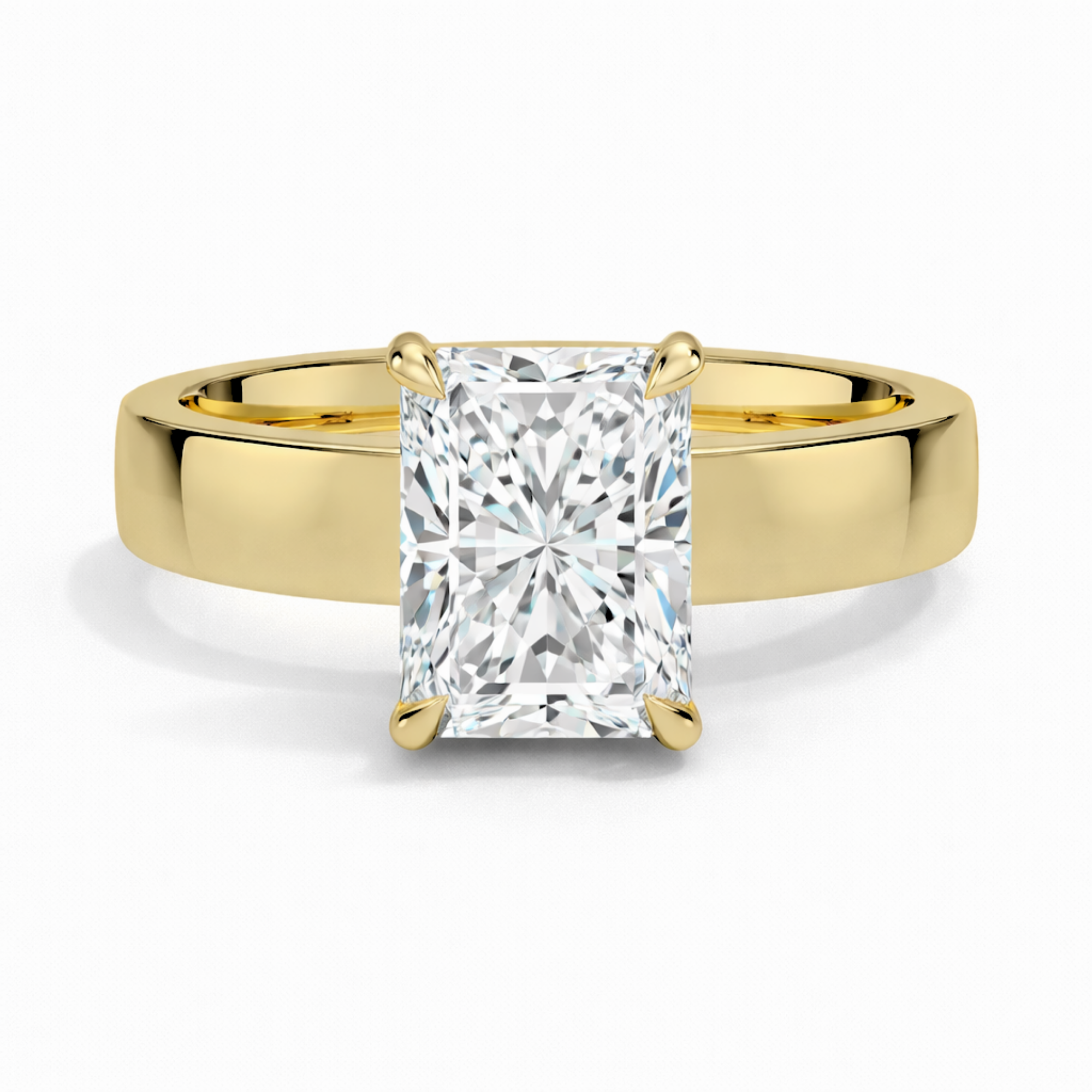 4mm Cigar band with Claw Prongs