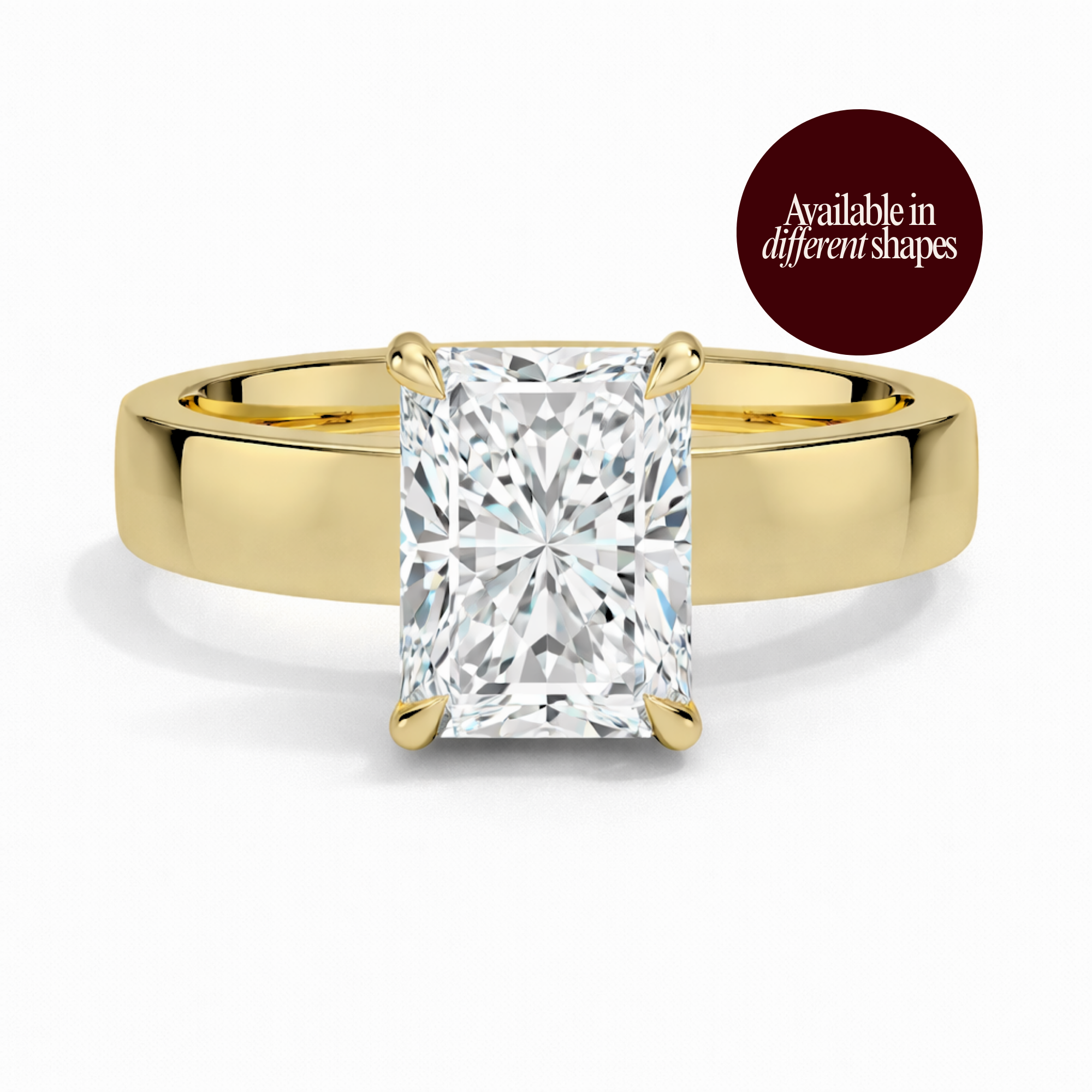 4mm Cigar band with Claw Prongs