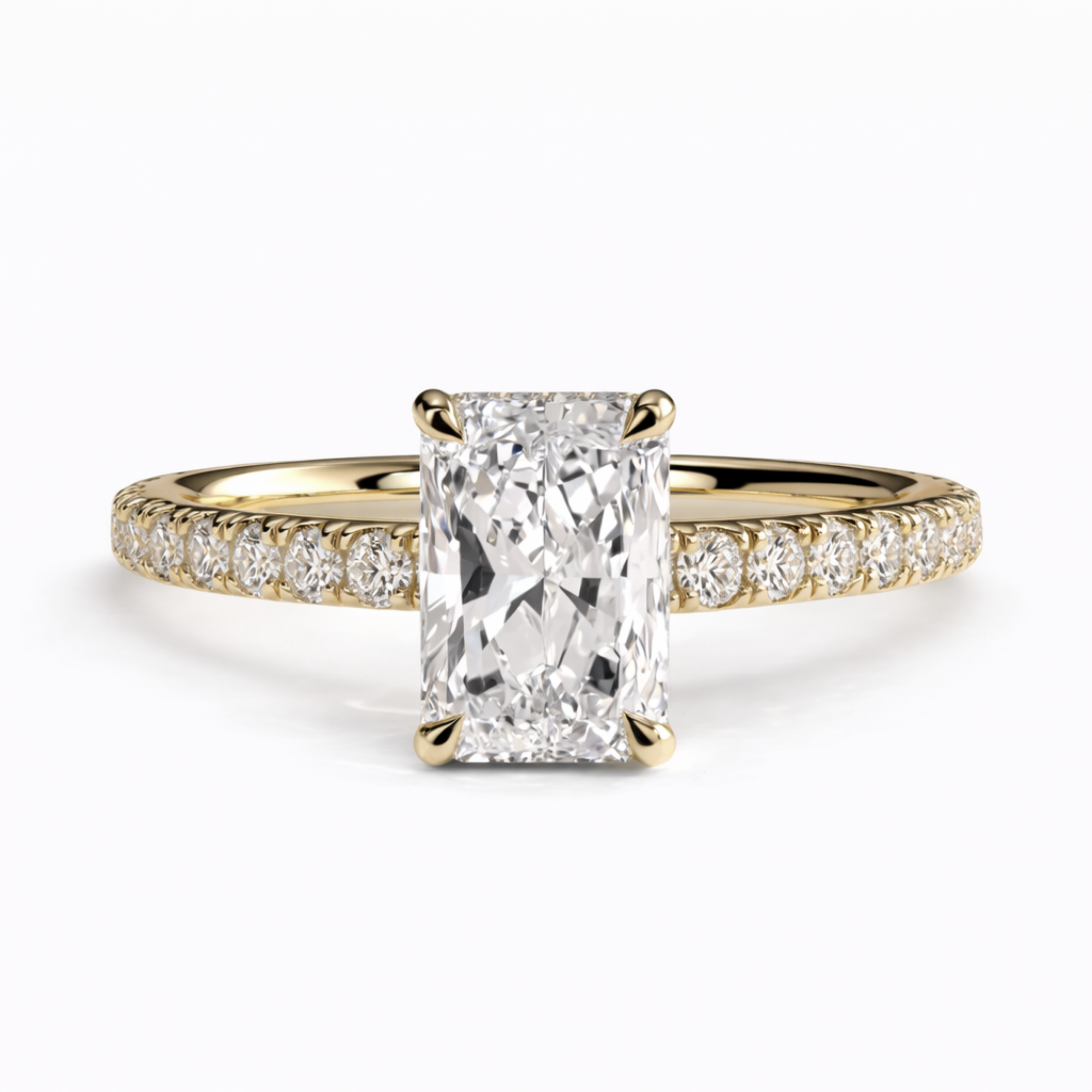 Half Pavé with Hidden Halo Setting