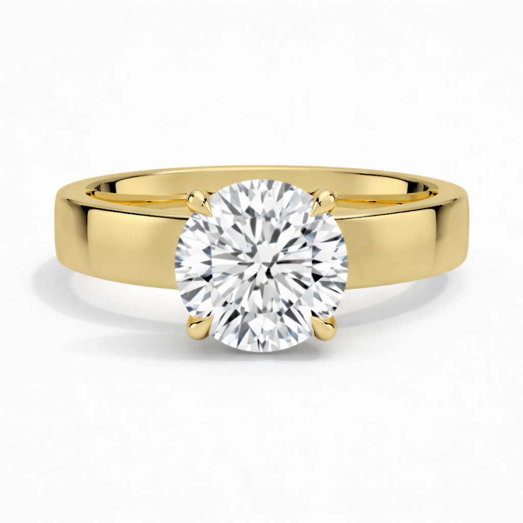 4mm Cigar band with Claw Prongs