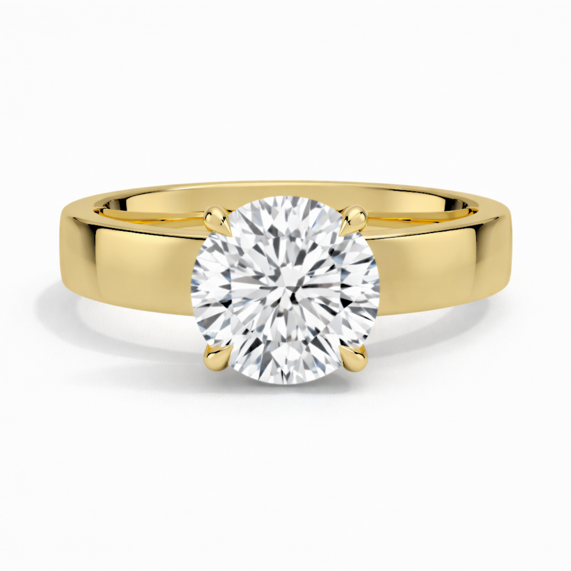 4mm Cigar band with Claw Prongs