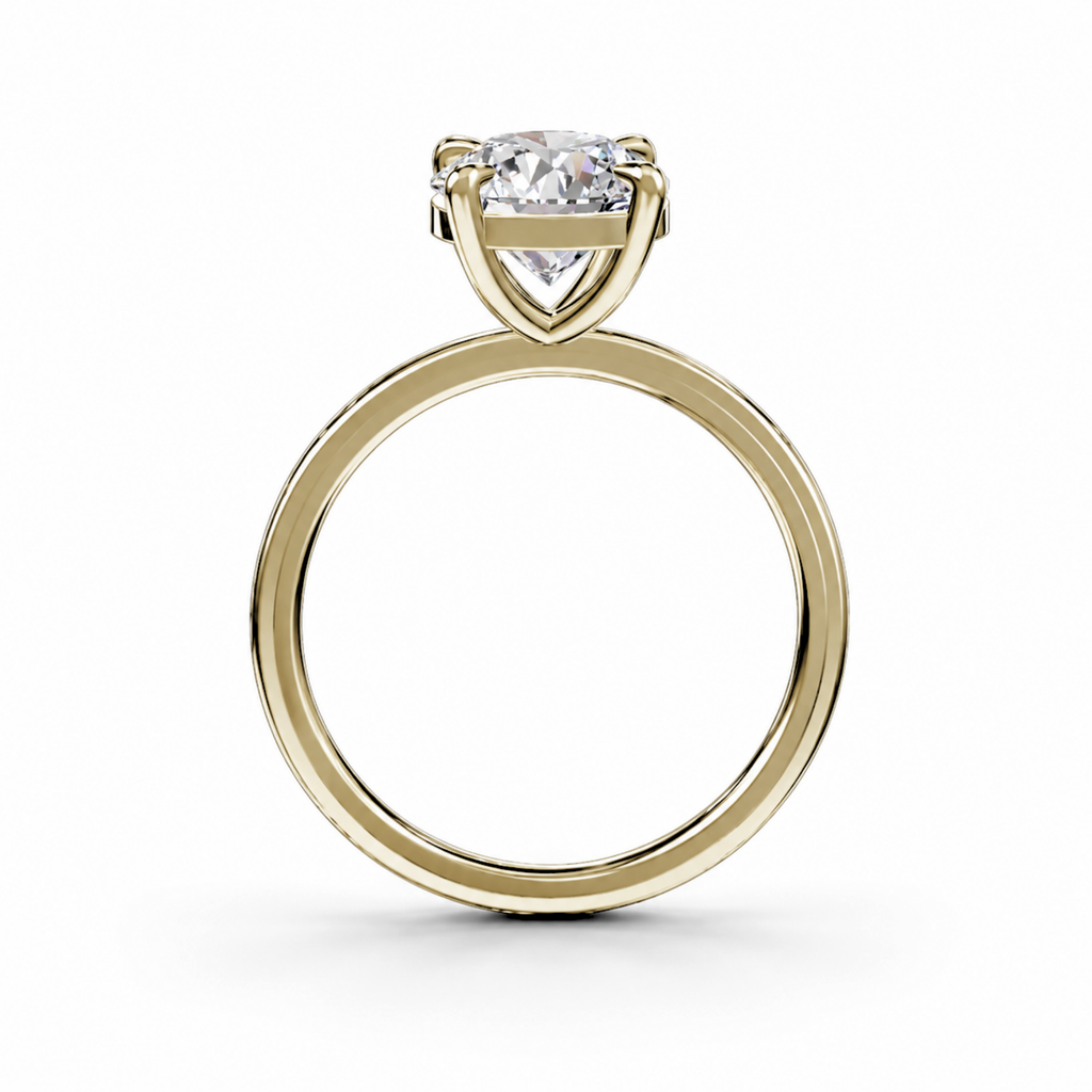 Round Diamond, High Profile Claw Prong