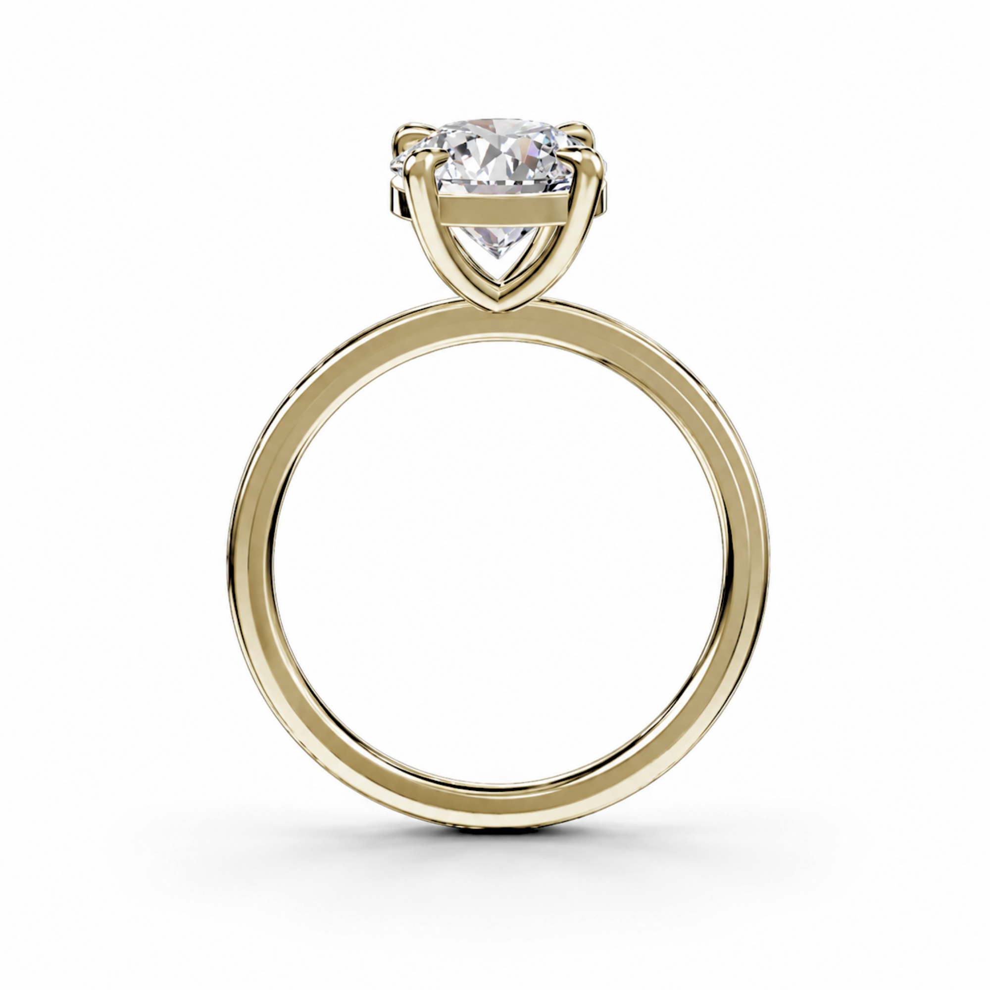 Round Diamond, High Profile Claw Prong