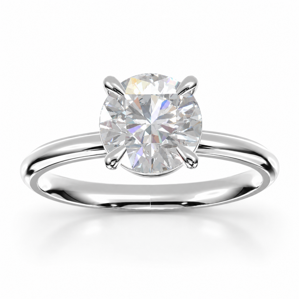 Round Diamond, High Profile Claw Prong