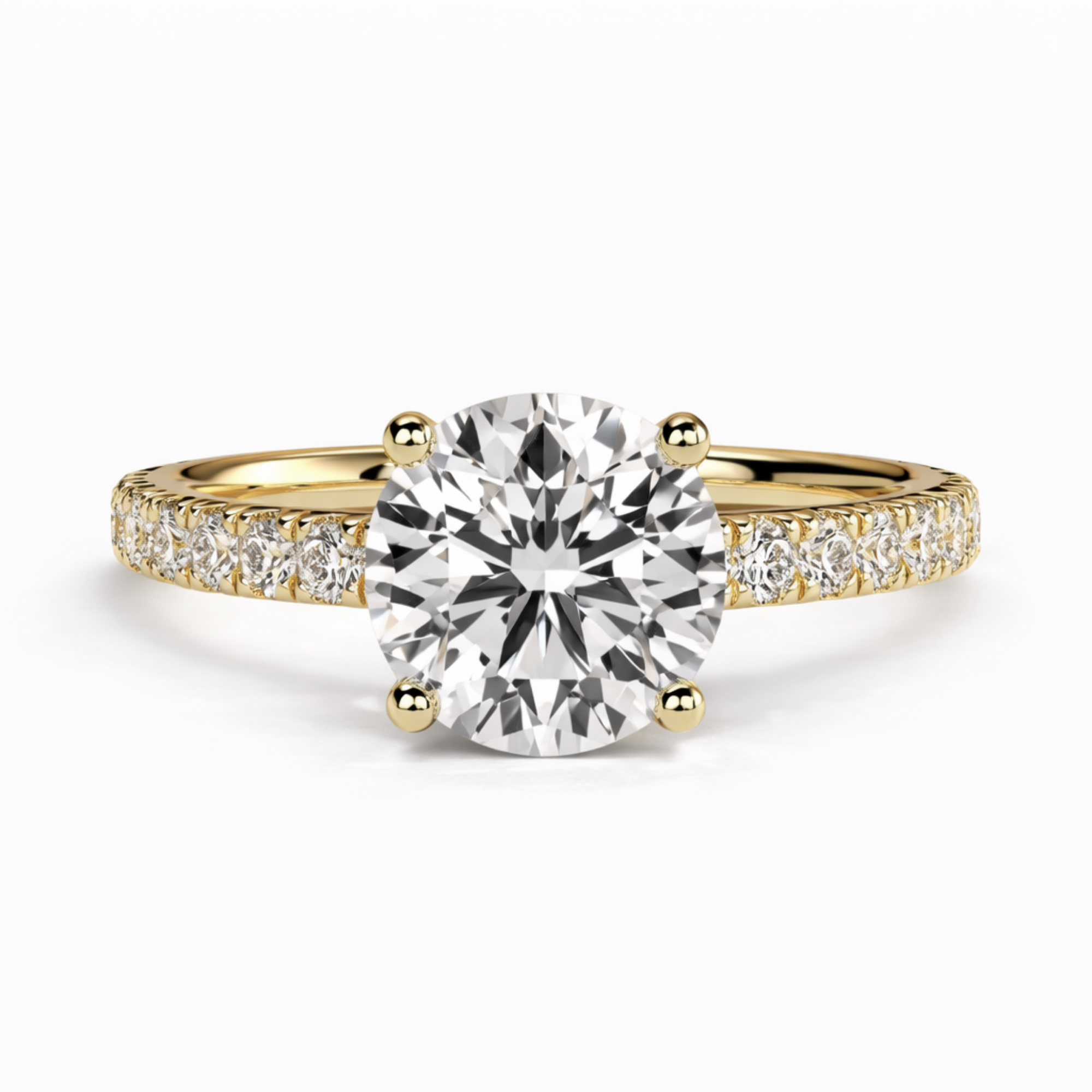 Half Pavé with Hidden Halo Setting