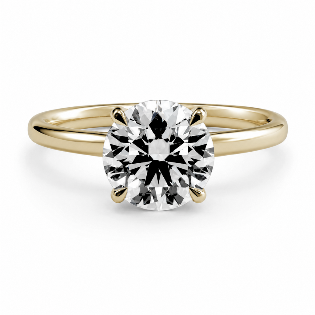 Round Diamond, High Profile Claw Prong