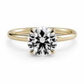 Round Diamond, High Profile Claw Prong