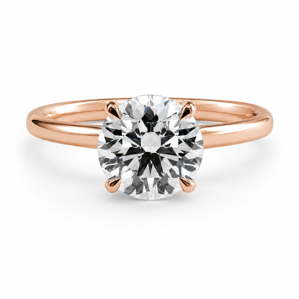 Round Diamond, High Profile Claw Prong