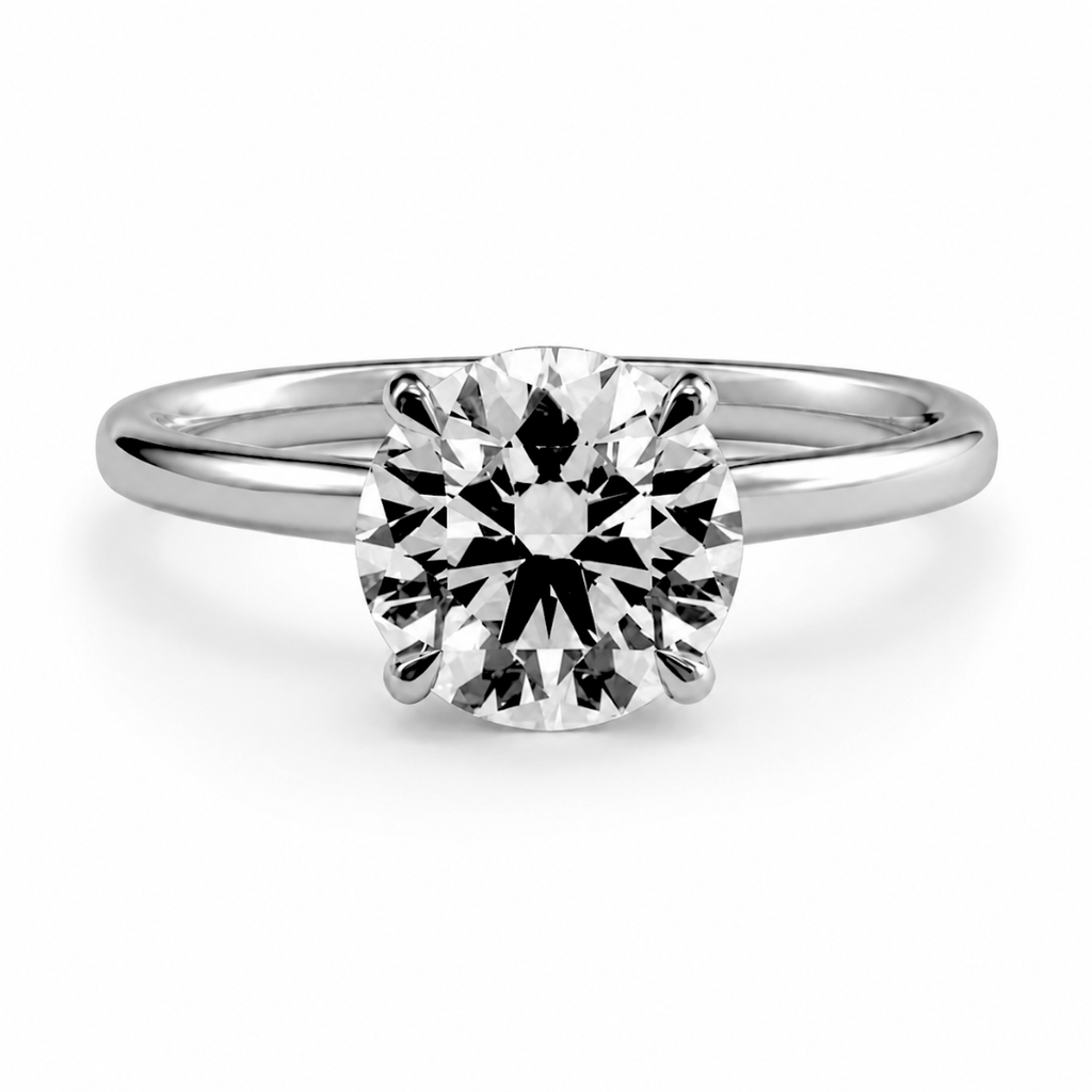 Round Diamond, High Profile Claw Prong
