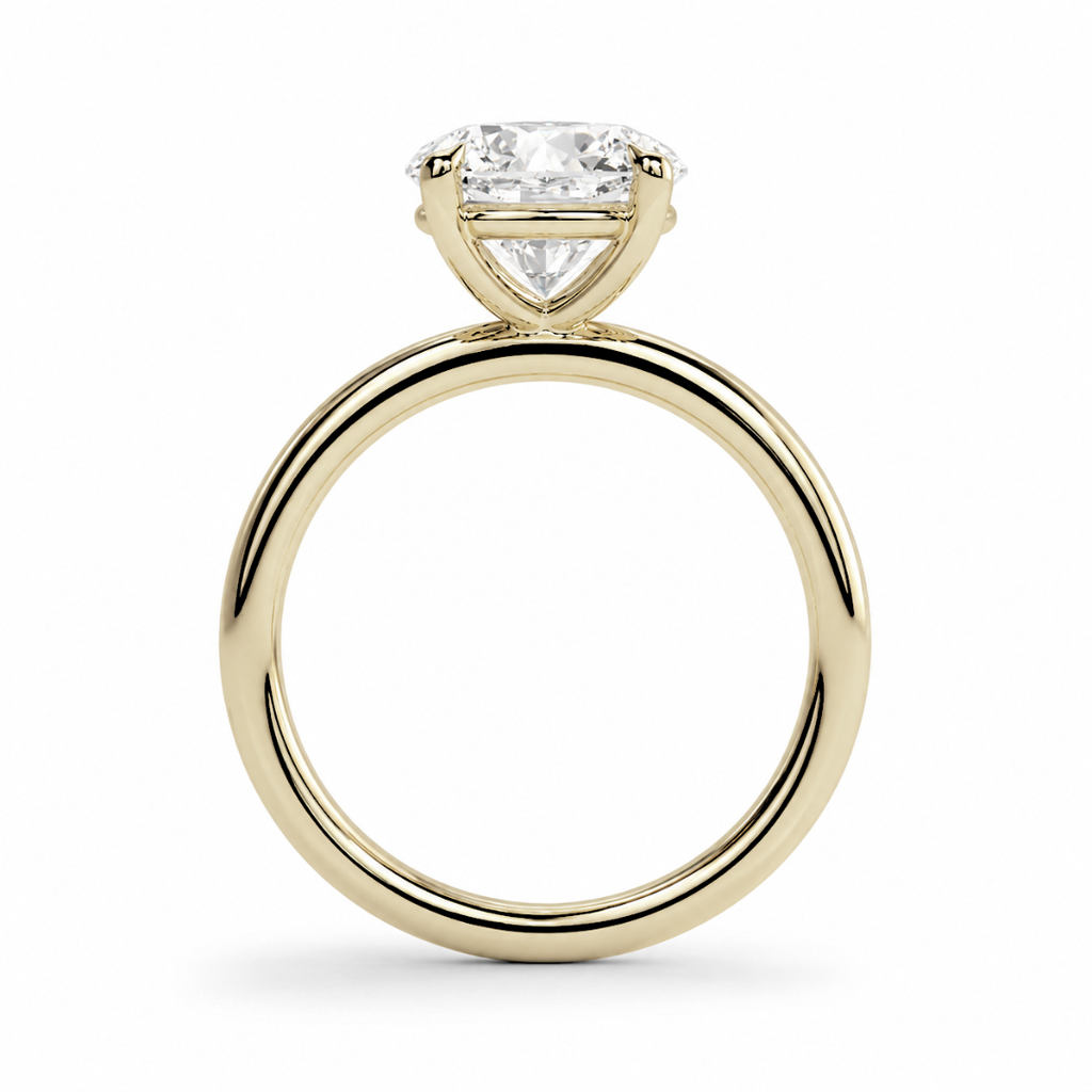 Round Diamond, High Profile Claw Prong