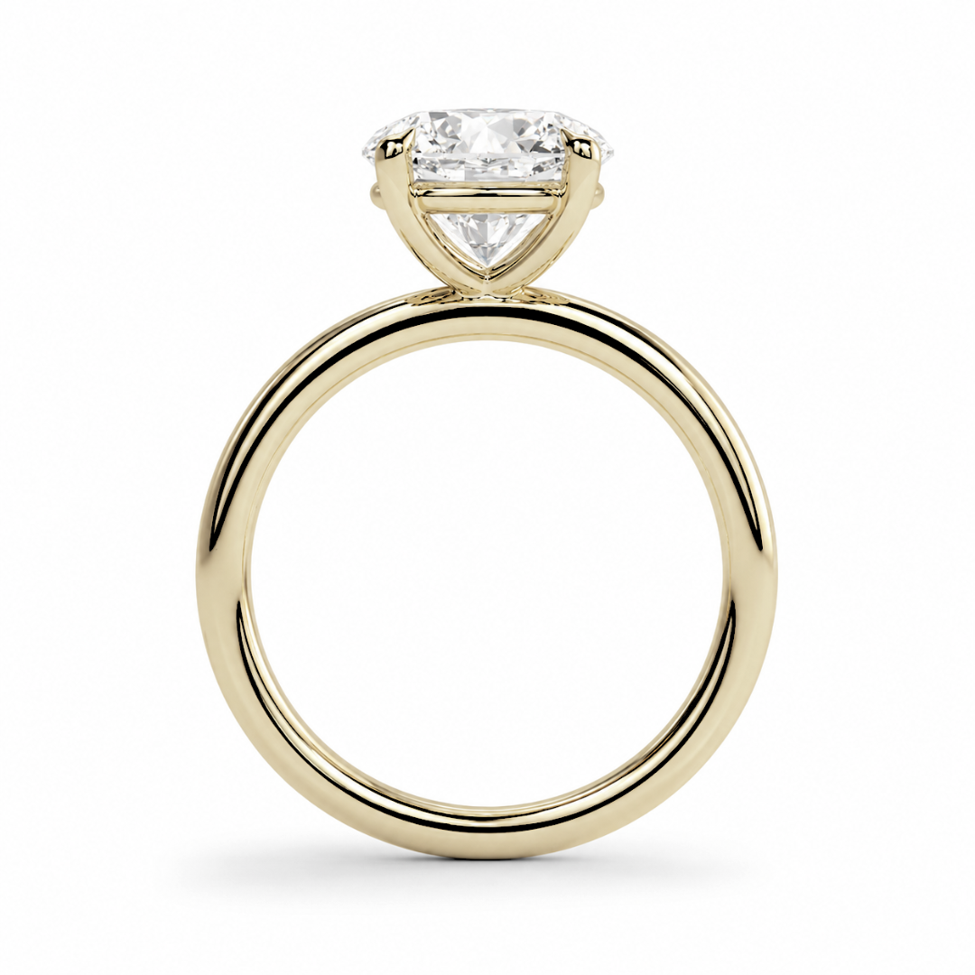 Round Diamond, High Profile Claw Prong