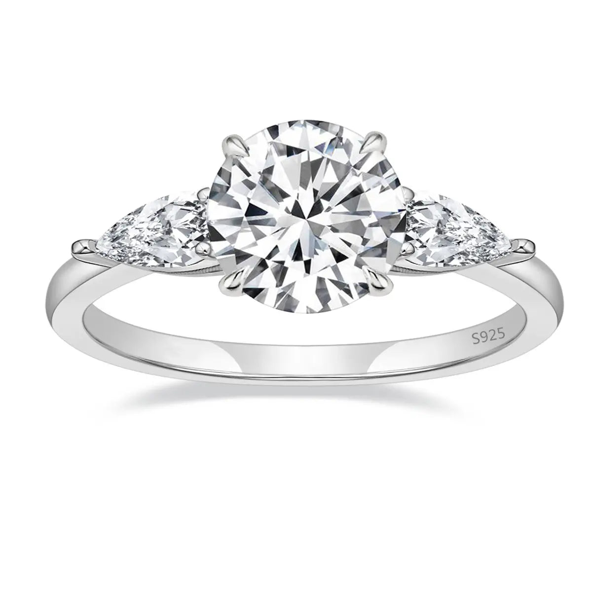 Round Three-Stone Ring