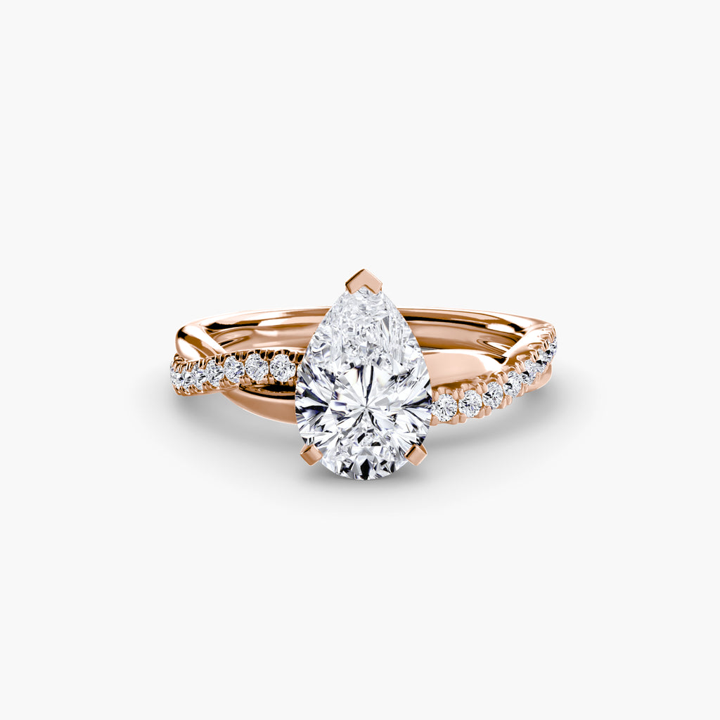The Emerald Twist Pavé Ring