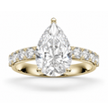 Pear Diamond, 3mm Half Eternity Setting