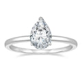 Pear Solitaire Ring
