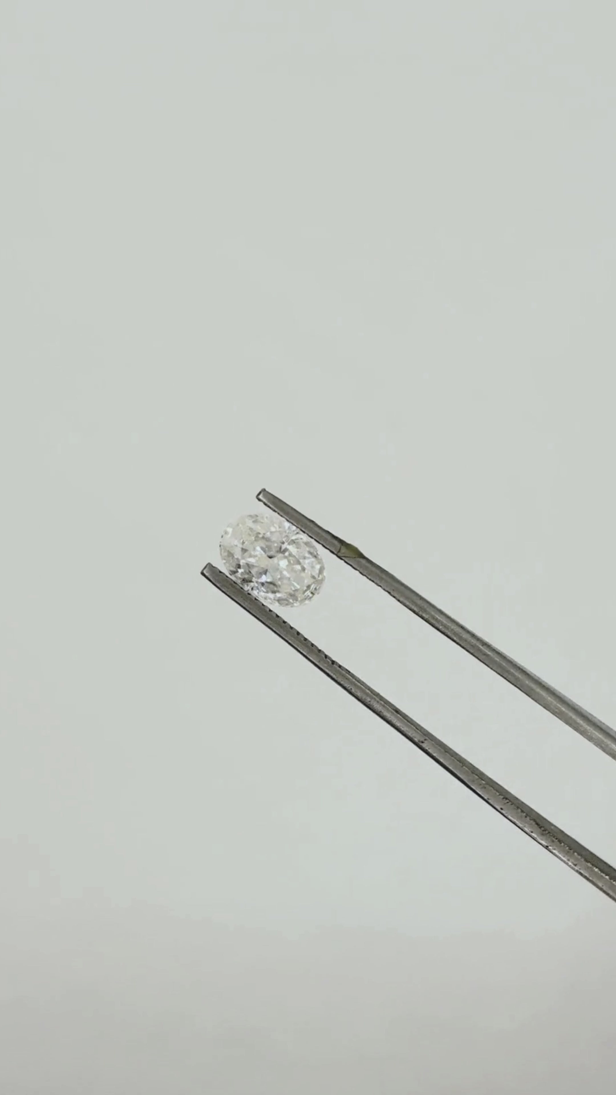 2.5ct D Oval Crushed Ice Moissanite